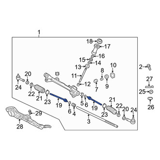 Hyundai OE - Inner Steering Tie Rod End