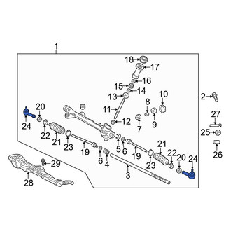 Hyundai OE - Inner Steering Tie Rod End