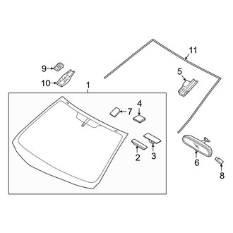Hyundai OE - Windshield - Reveal Moldings