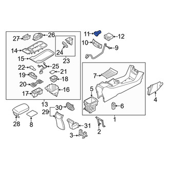 Hyundai OE - Right 12 Volt Accessory Power Outlet