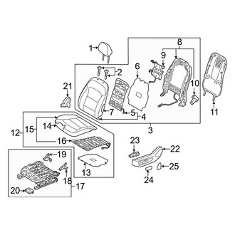 Hyundai OE - Front Left Seat Back Assembly