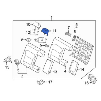 Hyundai OE - Rear Center Headrest