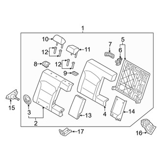 Hyundai OE - Rear Right Seat Back Assembly