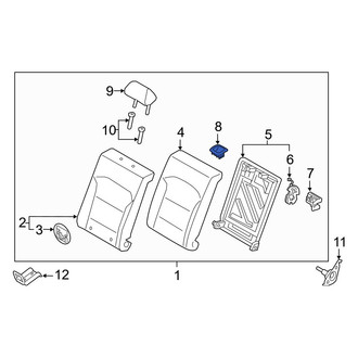 Hyundai OE - Rear Left Folding Seat Latch Release Handle