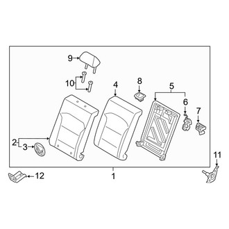 Hyundai OE - Front Left Seat Back Assembly