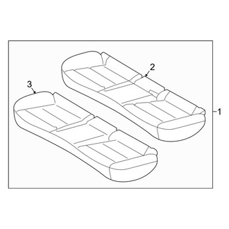 Hyundai OE - Seats & Tracks - Rear Seat Components (Seat Cushion), (Hybrid Blue / Hybrid SEL)