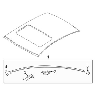 Hyundai OE - Roof - Exterior Trim (With Sunroof), (Electric Limited / Hybrid Limited / Hybrid SEL)