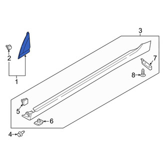 Hyundai OE - Left Body A-Pillar Trim Panel Insert