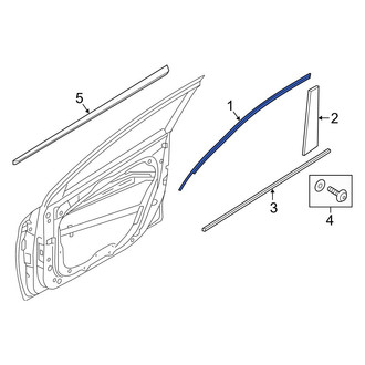 Hyundai OE - Front Left Upper Black Out Tape