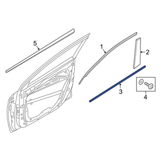 Hyundai OE - Rear Right Door Belt Molding