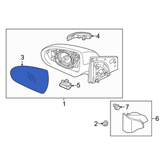 Hyundai OE - Front Left Door Mirror Glass