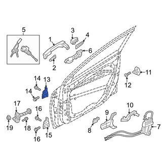 Hyundai OE - Front Left Lower Door Hinge