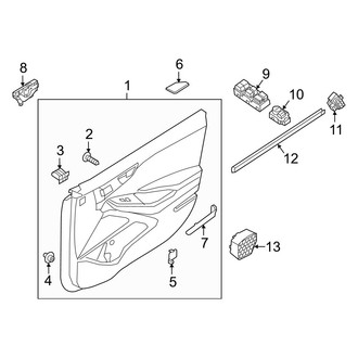 Hyundai OE - Front Door - Interior Trim (Hybrid Blue / Hybrid Limited / Hybrid SEL)