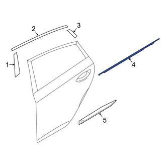 Hyundai OE - Rear Right Door Belt Molding