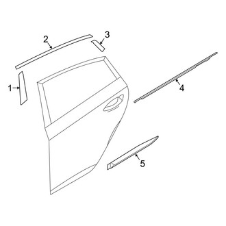 Hyundai OE - Rear Door - Exterior Trim