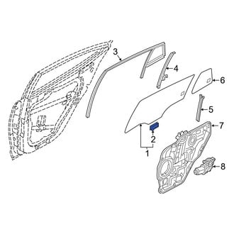 Hyundai OE - Rear Door Glass Attaching Clips