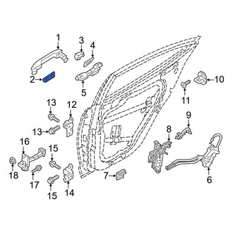 Hyundai OE - Rear Right Exterior Door Handle Pad