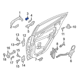 Hyundai OE - Front Left Exterior Door Handle Cover