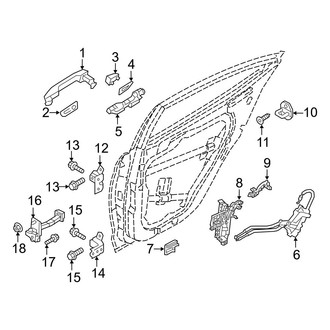 Hyundai OE - Rear Door - Lock & Hardware
