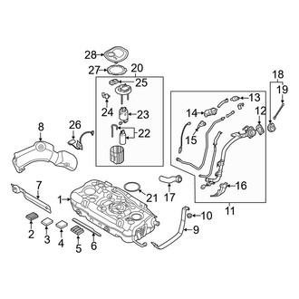 Hyundai OE - Fuel System Components (Hybrid Blue / Hybrid Limited / Hybrid SE / Hybrid SEL)