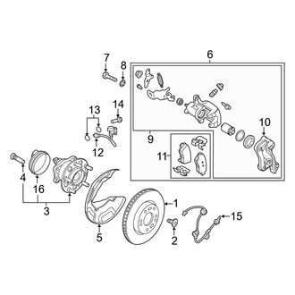 Hyundai OE - Rear Suspension - Brake Components (Hybrid Blue / Hybrid Limited / Hybrid SEL)