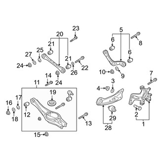 Hyundai OE - Rear Suspension - Suspension Components (Hybrid Blue / Hybrid Limited / Hybrid SEL)