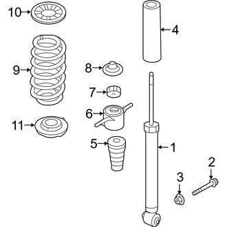 Hyundai OE - Rear Suspension - Shocks & Components (Hybrid Blue / Hybrid Limited / Hybrid SEL / Plug-In Hybrid Limited / Plug-In Hybrid SE / Plug-In Hybrid SEL)