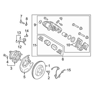 Hyundai OE - Rear Suspension - Brake Components (Electric), (Electric / Electric Limited)