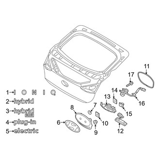 Hyundai OE - Lift Gate - Exterior Trim