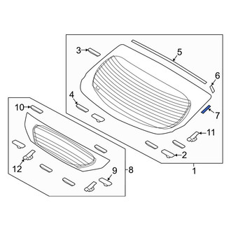 Hyundai OE - Rear Lower Back Glass Weatherstrip