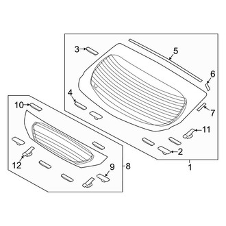 Hyundai OE - Lift Gate - Glass