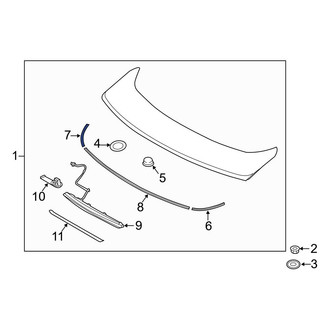 Hyundai OE - Left Spoiler Seal