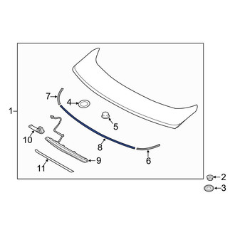 Hyundai OE - Center Spoiler Seal