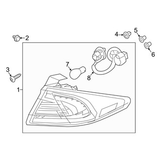 Hyundai OE - Rear Lamps - Tail Lamps (With LED), (Hybrid Limited / Hybrid SEL)