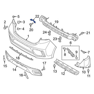 Hyundai OE - Rear Upper Bumper Impact Bar Bracket
