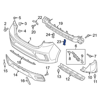 Hyundai OE - Rear Lower Outer Bumper Impact Bar Bracket