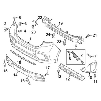 Hyundai OE - Rear Bumper - Bumper & Components (Hybrid Blue / Hybrid Limited / Hybrid SEL)