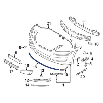 Hyundai OE - Front Center Bumper Trim