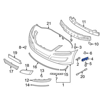 Hyundai OE - Left Upper Outer Bumper Cover Bracket