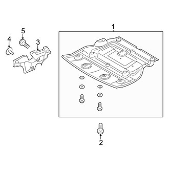 Hyundai OE - Radiator Support - Splash Shields (From 04/10/2013)