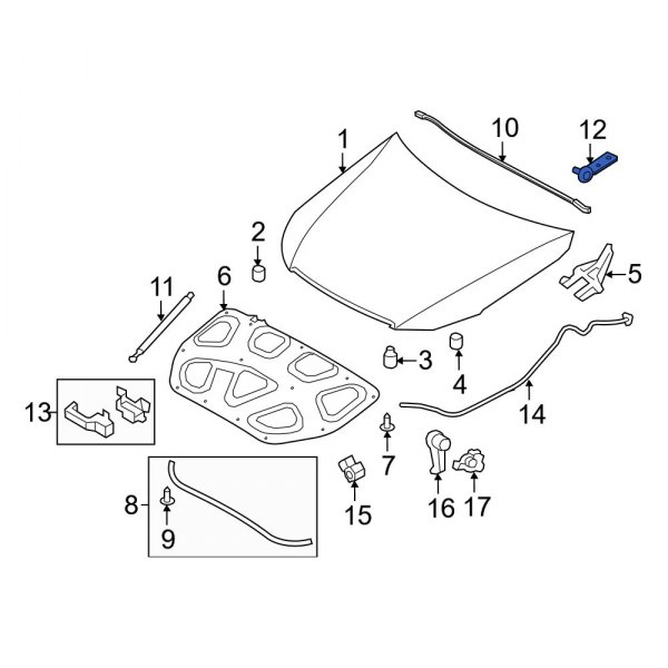 Hood Lift Support Bracket