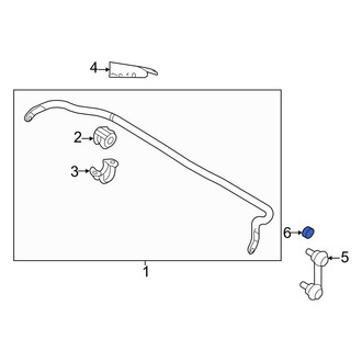 Hyundai OE - Front Suspension Stabilizer Bar Link Nut