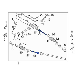 Hyundai OE - Inner Steering Tie Rod End