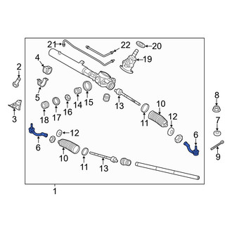 Hyundai OE - Inner Steering Tie Rod End