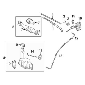 Hyundai OE - Windshield - Wiper & Washer Components
