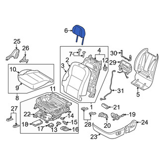 Hyundai OE - Front Right Headrest