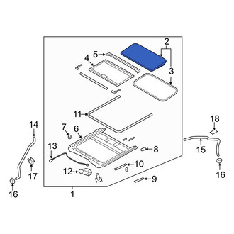 Hyundai OE - Sunroof Glass