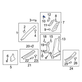 Hyundai OE - Interior Door Pull Handle Screw