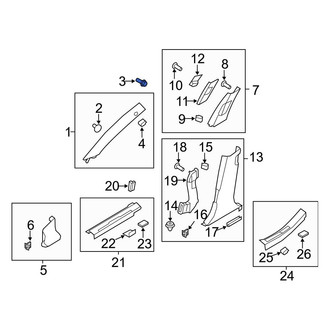 Hyundai OE - Exterior Door Handle Base Bolt