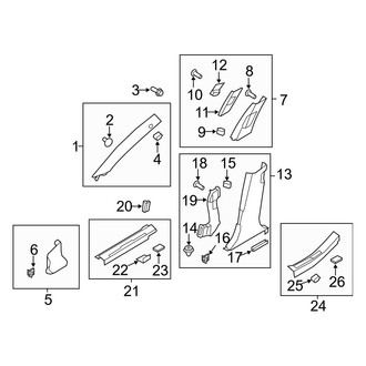 Hyundai OE - Pillars, Rocker & Floor - Interior Trim